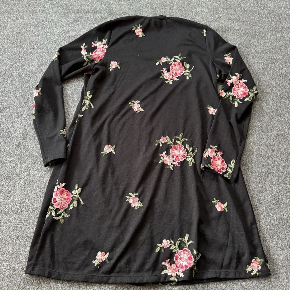 Fig & Flower Anthropologie Womens Cardigan Sweater Sz Large Floral Embroidered - Picture 2 of 7